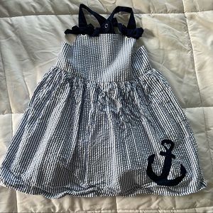 Seersucker anchor dress